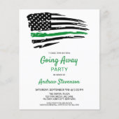 Budget Military Going Away Party Thin Green Line (Front)