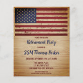 Budget Military Retirement American Flag Invite (Front)