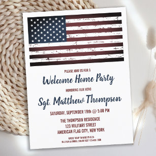 Budget Military Soldier Homecoming Invite Postcard