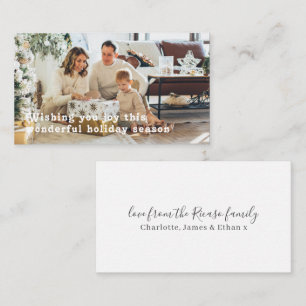 Budget MINI Personalized Photo and Text Christmas Note Card