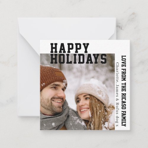 Budget MINI Personalized Photo and Text Christmas Note Card