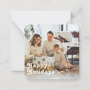 Budget MINI Personalized Photo and Text Christmas Note Card
