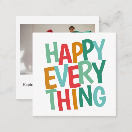 Budget MINI Personalized Photo Christmas Note Card