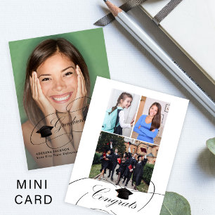 Budget MINI SIZE 4 photo graduation announcement