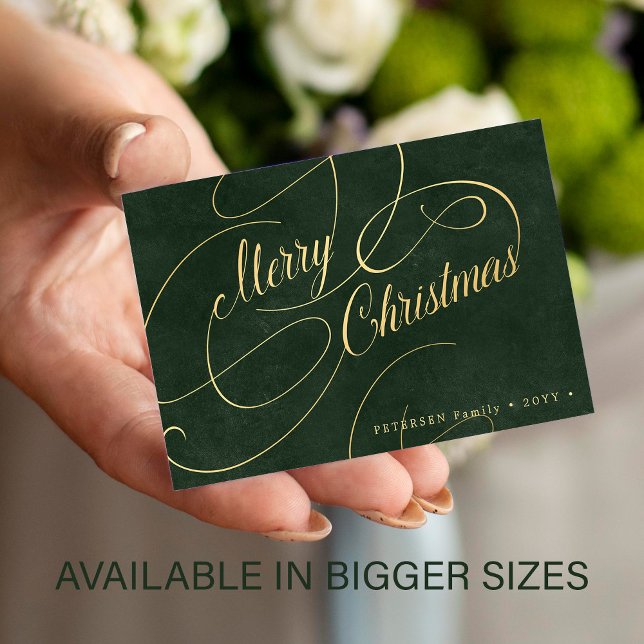 Budget MINI SIZE Merry Christmas red Holiday  Note Card (Creator Uploaded)
