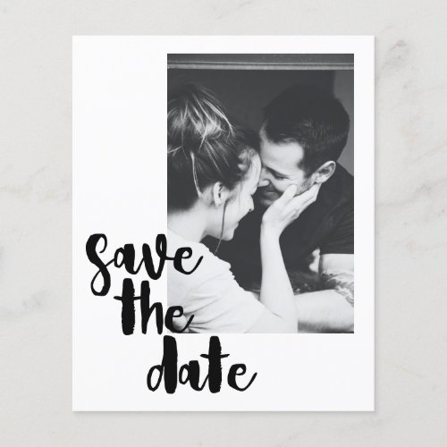 Budget Minimal Brush Lettering Photo Save The Date