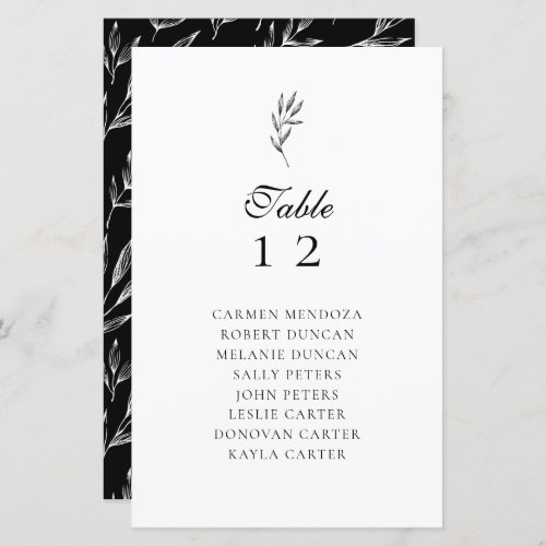 Budget Minimal Elegant Seating Chart Wedding