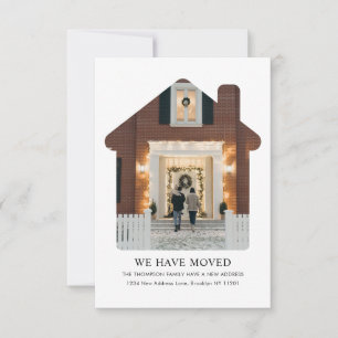 BUDGET Minimal We Have Moved New Home Photo Moving Note Card