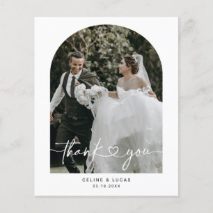 Budget Minimalist Arch Photo Thank You Card Flyer
