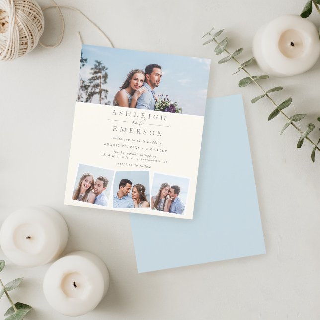 Budget Minimalist Beige Photo Collage Wedding (Creator Uploaded)