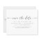 Budget Minimalist Black Script Wedding Save Date