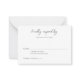 Budget Minimalist Black White Modern Script RSVP