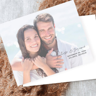 Budget Minimalist Chic Photo H Save the Date 2W