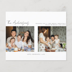 Budget Minimalist Christmas Holiday Photo Card Fly Flyer