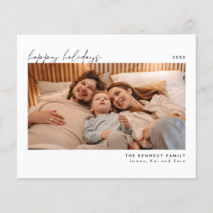 Budget Minimalist Christmas Holiday Photo Card Flyer