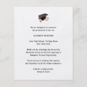 BUDGET Minimalist Graduation BBQ Party Invitation Flyer (Back)