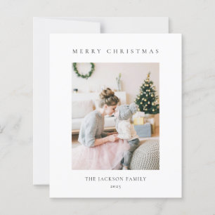 BUDGET Minimalist Merry Christmas Family Photo
