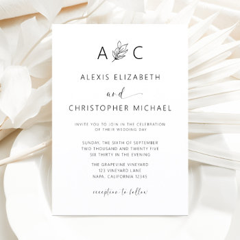 Budget Minimalist Modern Calligraphy Wedding Flyer by Hot_Foil_Creations at Zazzle