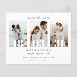 Budget Minimalist modern photo Save the Date Flyer
