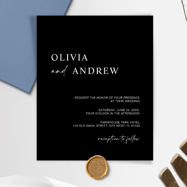 Budget Minimalist & Modern | Wedding Invitation (Creator Uploaded)