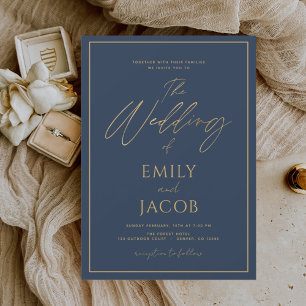 Budget Minimalist Modern Wedding Invitation Flyer
