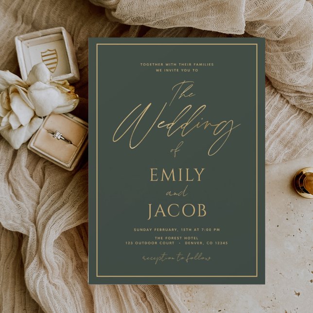 Budget Minimalist Modern Wedding Invitation Flyer (Creator Uploaded)