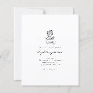 Budget Minimalist Oh Finally Script Wedding