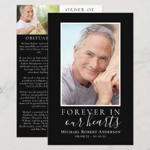 BUDGET Minimalist Photo Memorial Service Program