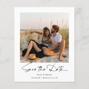 Budget Minimalist Photo Save the Date Flyer