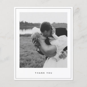 Budget Minimalist Photo Square Thank You Card Flyer