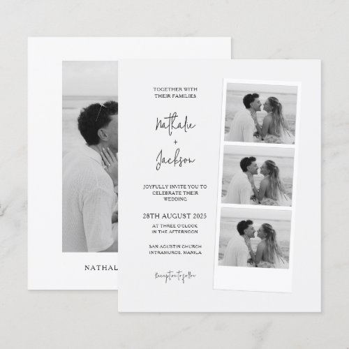 BUDGET Minimalist Photo Strip Script Wedding