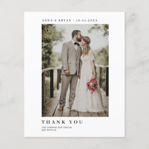 Budget Minimalist Photo Thank You Card Flyer