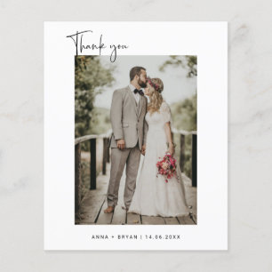 Budget Minimalist Photo Thank You Card Flyer