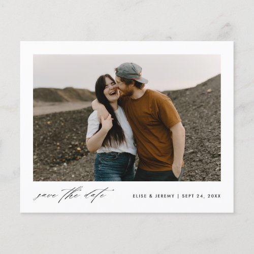 Budget Minimalist Photo Wedding Save the Date