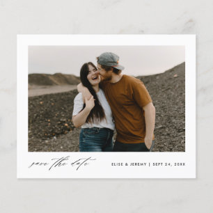 Budget Minimalist Photo Wedding Save the Date Flyer