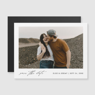 Budget Minimalist Photo Wedding Save the Date Magnetic Invitation
