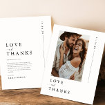 Budget Minimalist Photo Wedding Thank You Cards Flyer<br><div class="desc">These minimalist photo thank you cards let your favorite wedding moment shine through a crisp,  clean design. Simply add your photo and a heartfelt message for a budget-friendly way to express your gratitude. Perfect for the modern couple who wants a touch of elegance without the fuss.</div>