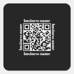 budget minimalist QR Code Business Keychain Square Sticker
