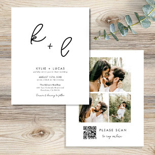 Budget Minimalist Qr Code Photo Wedding