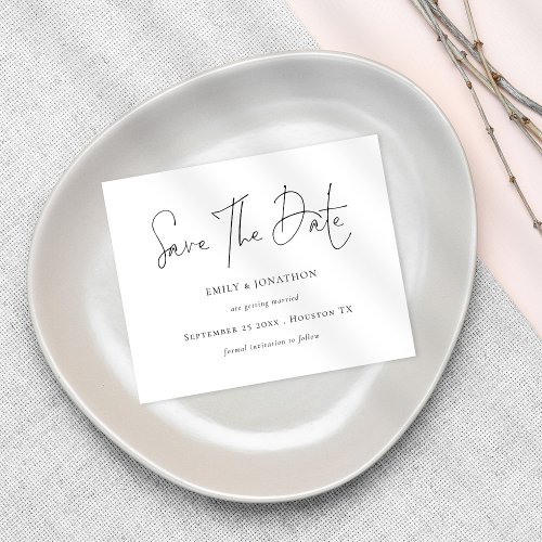 Budget Minimalist Script Any Color Save The Date