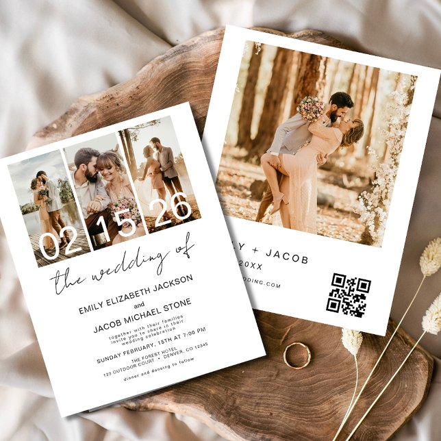 Budget Minimalist The Wedding of Photo QR code (Creator Uploaded)
