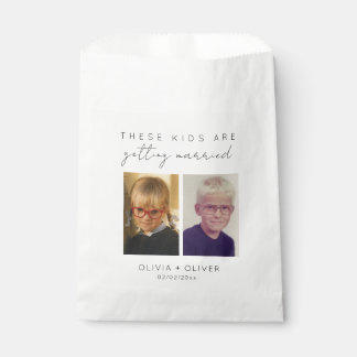 Budget, minimalist these kids are getting married favor bag