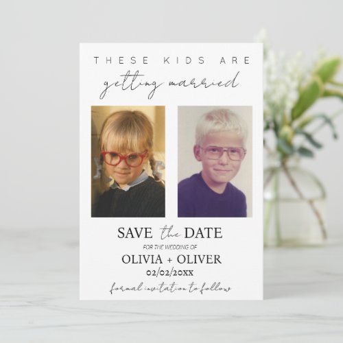 Budget minimalist these kids are getting married  save the date