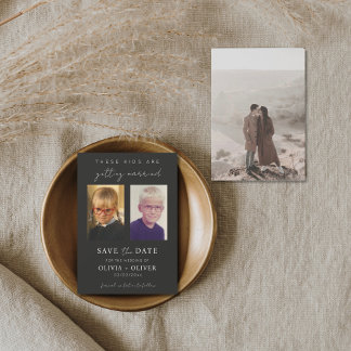 Budget, minimalist these kids are getting married  save the date