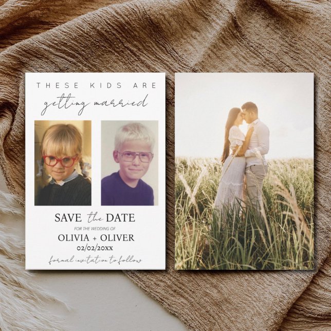 Budget, minimalist these kids are getting married  save the date (Creator Uploaded)
