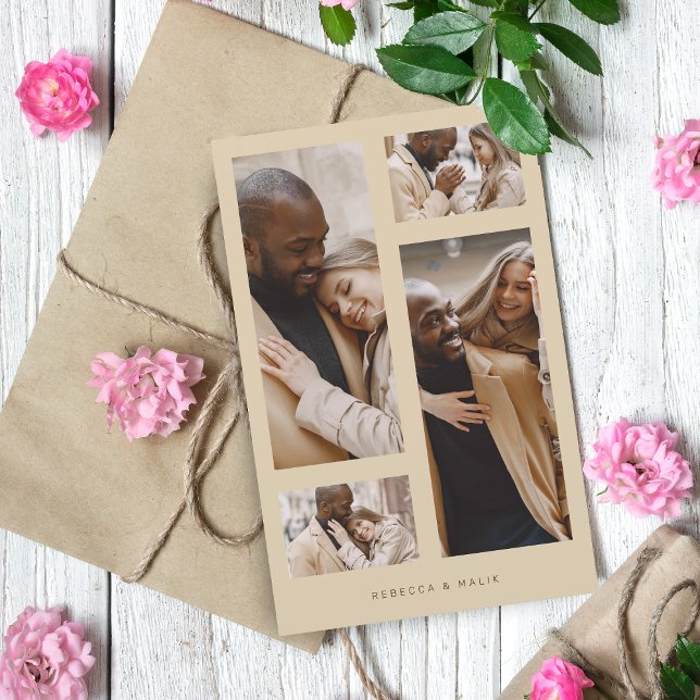 Budget Minimalist Trendy Collage Wedding 4 Photos (Creator Uploaded)