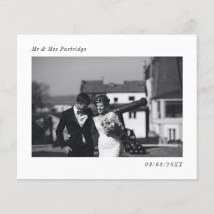 Budget Minimalist Wedding Photo Thank You Card Flyer