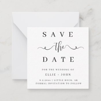 Budget Minimalist Wedding Save The Date Invitation by Beanhamster at Zazzle