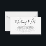 BUDGET Minimalist Wedding Wishing Well Enclosure Note Card<br><div class="desc">BUDGET Simple Minimalist Wedding Wishing Well Enclosure Note Card</div>