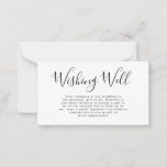 BUDGET Minimalist Wedding Wishing Well Enclosure Note Card<br><div class="desc">BUDGET Simple Minimalist Wedding Wishing Well Enclosure Note Card</div>